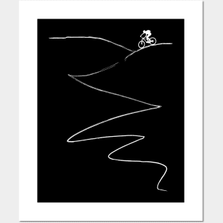 mountain bike mountain biker mtb cycling bicycle cyclist gift Posters and Art